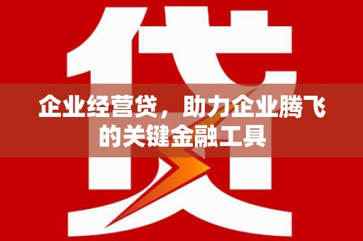 翼城企业经营贷，助力企业腾飞的关键金融工具