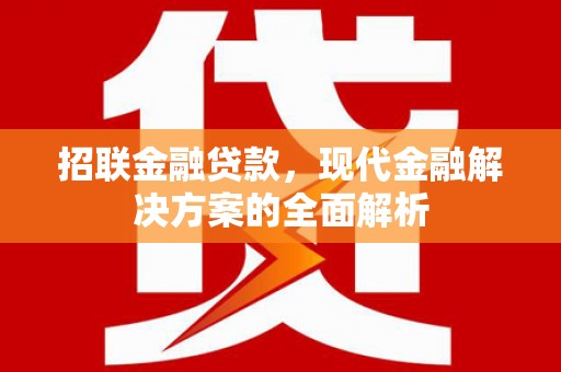翼城招联金融贷款，现代金融解决方案的全面解析