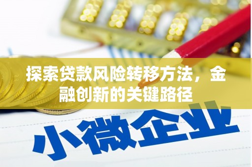 翼城探索贷款风险转移方法，金融创新的关键路径