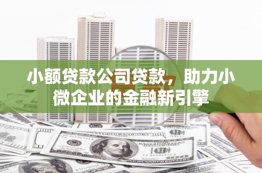翼城小额贷款公司贷款，助力小微企业的金融新引擎