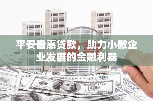 翼城平安普惠贷款，助力小微企业发展的金融利器
