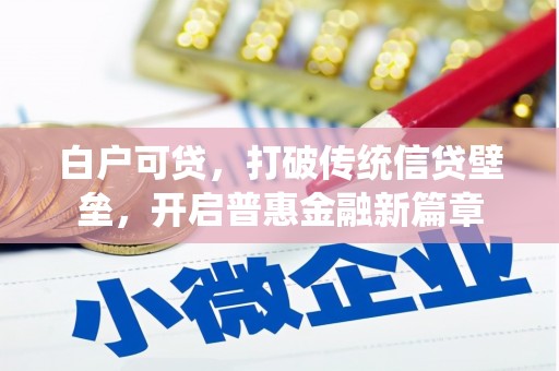翼城白户可贷，打破传统信贷壁垒，开启普惠金融新篇章