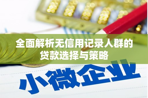 翼城全面解析无信用记录人群的贷款选择与策略